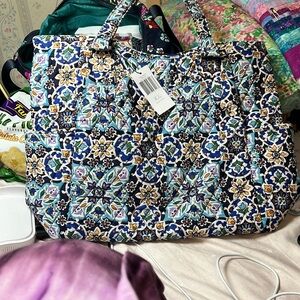 Vera Bradley Blue Floral Satchel